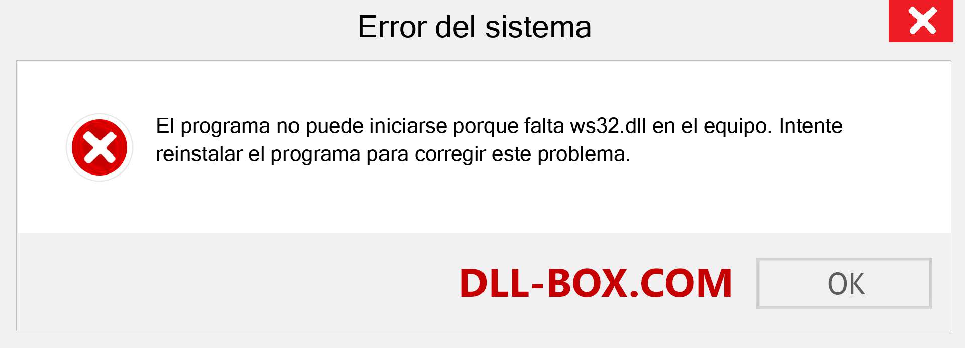 ¿Falta el archivo ws32.dll ?. Descargar para Windows 7, 8, 10 - Corregir ws32 dll Missing Error en Windows, fotos, imágenes